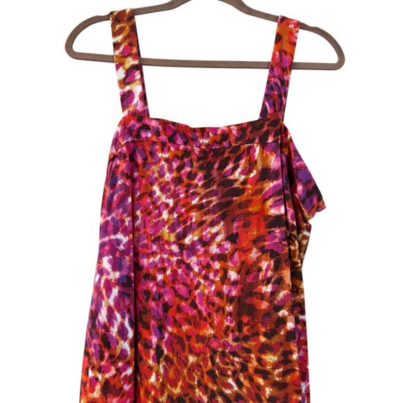 Natori Women’s Animal Print Ombré Dress Sleeveless Square Neck Size XL No Belt - Picture 5 of 10